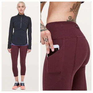 Lululemon Pace Rival Crop *22" Full On Luxtreme in Dark Adobe W6AV0S